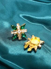 2PCS Crystal Button Covers For Men's Shirts Unique Design Cufflinks,Clothing Accessories Jewelry Sleeve Buttons Luxurious Rhinestones Star 4-Pointed Shirt Collar Accessories Suitable For Formal Wear And Weddings - Star - View 5