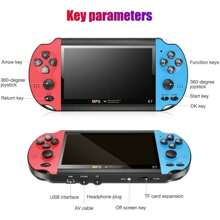 X7 Handheld Game Console Multiple Games Retro Nostalgic Games Electronic Game Player Birthday Present For Adults 4.1 Inch - 藍色 - 查看 3