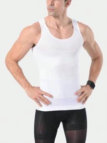 Men's 2 Pes Compression Shirt Slimming Body ShaperVest Gym Workout Tank Top Sleeveless AbdomenShapewear Gynecomastia Compression Shirts, TummyControl Undershirts-Change In Seconds - Multicolor - View 4