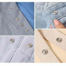 50 件彩色金属 5 爪按扣套件，0.37 英寸空心金属爪夹带钳子，1 个固定工具和储物盒，颜色随机，适用于 DIY 服装纺织缝纫工艺品（颜色随机）