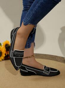 Loafer Shoes 2024 New Comfortable And Fashionable Slip-On High Vamp Pointy Toe Elegant High-Heeled Shoes For Women - Black - View 5
