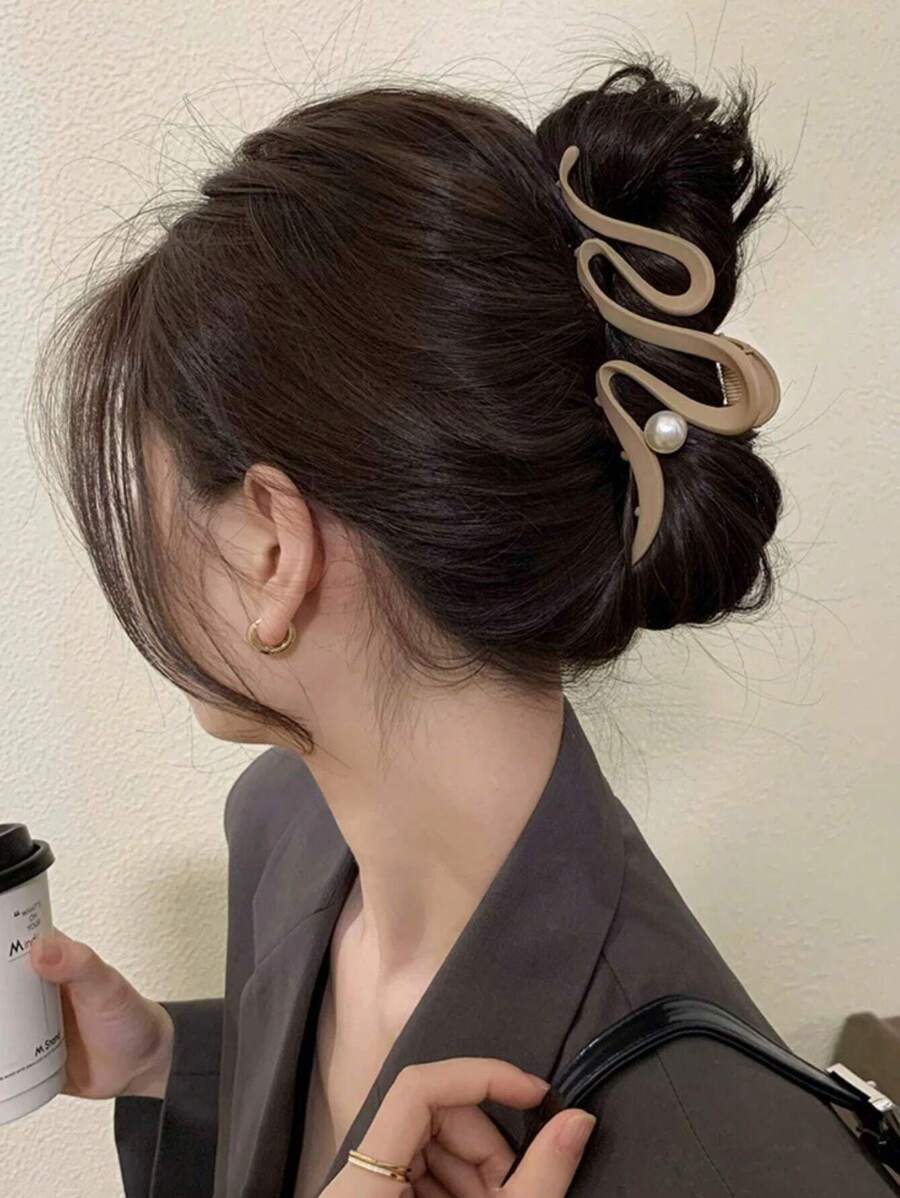 Hair Claws - 咖啡 - 查看 1