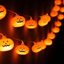1 cái 4,92Ft./1,5m 10 đèn LED; 1 cái 9,84Ft./3m 20 đèn LED; 1 cái 19,68Ft./6m Đèn dây LED hình bí ngô Halloween có mũ, Tùy chọn nguồn điện: Hộp pin/USB, Thích hợp cho Sân vườn, Halloween, Lễ Phục sinh, Trang trí quán bar Trang trí Halloween Trang trí phòng Trang trí sân vườn Halloween Làm quà tặng Trang trí ngày lễ tiên Trang trí lễ hội - màu vàng - Xem 7