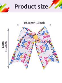 conjunto de 5 peças de acessórios para cabelo para meninas voltarem à escola, incluindo suporte de rabo de cavalo, grampos de cabelo, laço de fita multicor, adequado para uso diário, festas de feriado, combinação de presente.