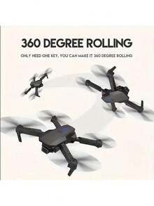 Drone E88PRO con cámara HD 4K, despegue y aterrizaje con un solo toque, dron de control remoto plegable para principiantes, dron económico para uso interno y externo, regalo de Navidad, Halloween y Acción de Gracias - cámara única negra - Ver 6