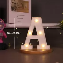 1 Peça Luz de Letra de LED, Cenário de Proposta Romântica Surpresa, Presente de Natal, Decoração Central, Adequado para Decoração de Aniversário/Casamento/Aniversário/Dia dos Namorados/Halloween/Natal/Ano Novo 2025, Presente de Aniversário e Feriado Perfeito para Família, Decoração de Quarto, Decoração de Festa, Branco (Baterias Não Incluídas)