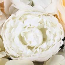 6PCS Artificial Flower Wall Fake Flowers Artificial Flowers Rose Wall Fake Flower Wall Roses Decorative Flowers For Wedding Photography Party Background Decoration, 40 * 60cm White+Yellow - 黃色 - 查看 4