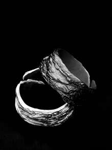 New Simple Fashion Personalized Retro Fault Ring Men And Women Creative Niche Street Party Dark Wind Hammer Ring Accessories