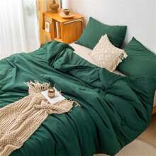 Super Soft Lightweight Comforter Bedding Sets ( 1 Comforter & 2 Pillowshams ) , Quilt Bed Blanket Boho Style Gifts, Luxury Fluffy Comfy Cozy Washed PolyCotton Skin-Friendly Bedding Conforter Set For All Season Use,Twin / TWIN XL FULL QUEEN KING CAL KING Size - 翡翠綠 - 查看 5