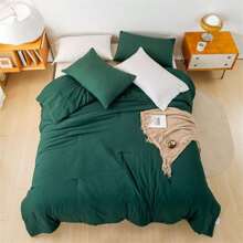 Super Soft Lightweight Comforter Bedding Sets ( 1 Comforter & 2 Pillowshams ) , Quilt Bed Blanket Boho Style Gifts, Luxury Fluffy Comfy Cozy Washed PolyCotton Skin-Friendly Bedding Conforter Set For All Season Use,Twin / TWIN XL FULL QUEEN KING CAL KING Size - 翡翠綠 - 查看 4