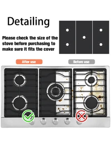 9 pièces Ensemble de 9 couvre-plaques de cuisinière à gaz, couvre-fente en silicone, protecteur de plaque de cuisson antiadhésif lavable et réutilisable. Bande d'étanchéité anti-huile et anti-salissure pour cuisinière à gaz. Tapis de protection pour cuisinière à gaz, tapis de nettoyage de cuisinière, tapis anti-huile pour une utilisation intégrée dans la cuisine. - Noir - Voir 2