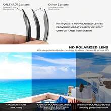 1pc Blue Mercury Polarized Fashion Glasses For Men - Grey - View 9