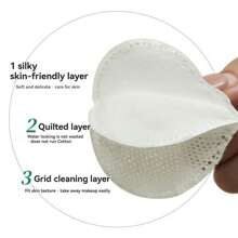 120pcs Makeup Remover Pads, Disposable Soft & Gentle Facial Cleansing Pads, Wet/Dry Use