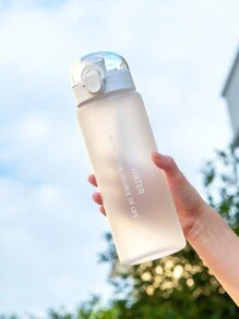 1 bouteille d'eau de grande capacité et légère, bouteille d'eau de sport, à la mode et simple pour l'extérieur, le sport et l'escalade (options transparentes et givrées disponibles) - Givré - Voir 13