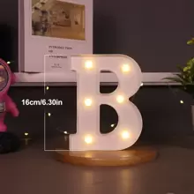 1 Peça Luz de Letra de LED, Cenário de Proposta Romântica Surpresa, Presente de Natal, Decoração Central, Adequado para Decoração de Aniversário/Casamento/Aniversário/Dia dos Namorados/Halloween/Natal/Ano Novo 2025, Presente de Aniversário e Feriado Perfeito para Família, Decoração de Quarto, Decoração de Festa, Branco (Baterias Não Incluídas)