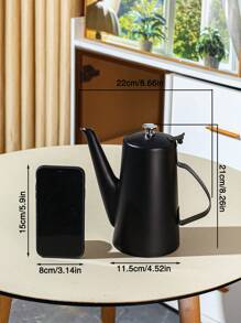 WGROOM 1 件/1 套加厚不锈钢家用厨房茶壶咖啡壶，适用于茶、咖啡、牛奶、果汁，适合户外、婚礼、派对、礼物、生日 - 黑色 - 查看 13