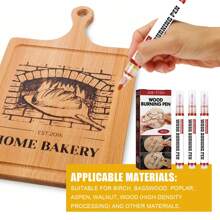 4sets Jue Fish Wood Burning Pen Set Wood Marking Children's DIY Branding Pen Burning Wood Marking Pen Set - 紅色 - 查看 2