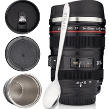ELEGATE Termo Forma De Lente De Cámara De Fotografía Vaso En Forma Lente Fotográfico Con Tapa