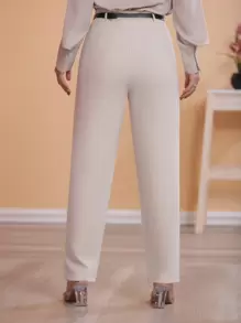 Women Pants - Beige - View 2