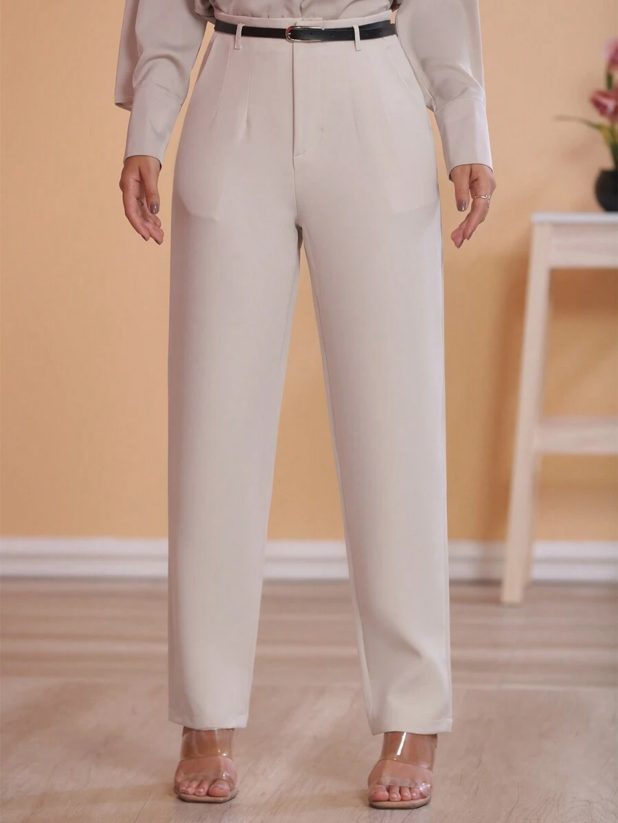 Women Pants - Beige - View 1