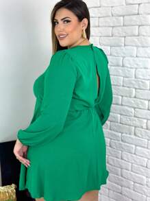 Plus Size Dresses - 綠色 - 查看 4