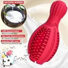 1 pieza Juguete para mascar para perros - Juguete rompecabezas alimentador lento para perros, Juguete de goma interactivo con silbido para limpieza de dientes, Adecuado para perros de raza pequeña/mediana/grande