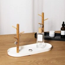 1入組北歐風格樹枝形托盤鑰匙掛鉤，多功能桌面收納盤化妝品收納盤裝飾擺件，適用於客廳和入口處 - 彩色 - 查看 6