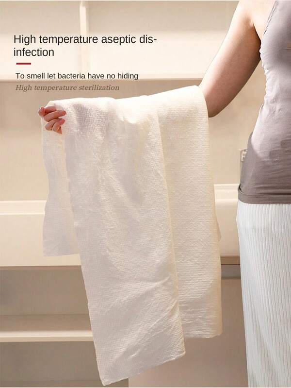 10pcs Large Size Disposable Bath Towels, Soft Quick-Drying Facial Cleansing Cloths, Thick Compressed Towels, Portable Travel Shower Towels, Camping & Hiking Essential, Ideal For Home Cleaning, Makeup Removal,Travel Essentials