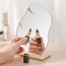 1 Gương Acrylic + Đế Gỗ, Gương Trang Trí Hình Học Bất Đối Xứng, Gương Trang Điểm Để Bàn Tinh Tế Đế Acrylic, Trang Trí Khung Gỗ, Gương Trang Điểm Để Bàn Phòng Ngủ, Trang Trí Nhà Cửa, Phụ Kiện Phòng Ngủ, Trang Trí Phòng Tắm - Nhiều màu - Xem 4