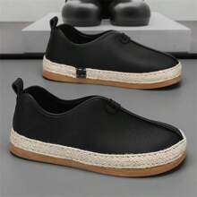 New Men's Chinese Style Flat Shoes, Lightweight Loafers, Fashionable Casual Shoes, Comfortable Woven Athletic Shoes