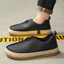 New Men's Chinese Style Flat Shoes, Lightweight Loafers, Fashionable Casual Shoes, Comfortable Woven Athletic Shoes