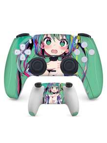 1pc Wireless Controller Sticker PVC Protective Film Scratch-Resistant Decal Compatible With Joystick, Cartoon Game Character Theme Joystick Sticker, Game Accessory With Frosted Anti-Slip Wear-Resistant Design, Both Sides Can Be Applied - PS5 Controller Sticker - View 7