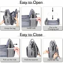 Mochila Pañalera Multifuncional para niños y niñas-hotmayo HOT SALE - Gris - Ver 4