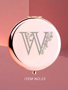 1pc Rose Gold Engraved Alphabet Series Portable Vanity Mirror, Foldable, Lightweight And Ultra-Thin, Quality Stainless Steel, Silver-Colored Nano-Electroplated Border, Exquisite Details, Suitable For All, Foldable, Square-Shaped, Portable Pocket Mirror, Classic And Luxurious Element Style, With Exquisite Details And Unique Character Design Of Name Initials, Blessings, Inspirational Characters And Patterns, The Folding Structure Ensures Durability And Reliability, Resistant To Falls And Convenient To Carry, Makeup Mirror With 180° Flip Cover, Multi-Functional Mini Mirror, Compact Mirror, Suitable For Daily, Festive, Birthday, Christmas, New Year Gifts, Small Bag Companion, Pocket-Size For Convenient Storage, Suitable For Various Occasions Such As Traveling, Gathering, Working, Studying, Suitable For All Ages, Suitable For Emotional Couples, Students, Teachers, Friends, Sisters, Women, Girls, Fathers, Mothers, Grandfathers, Grandmothers, Aunts, Nieces, Best Friends, Bosses Or Colleagues. - Rose Gold - View 21