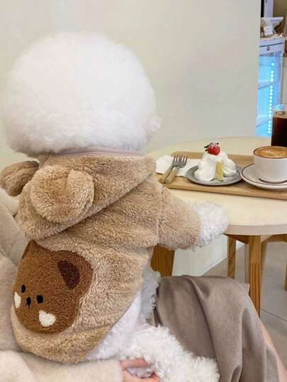 1pc Warm Pet Winter Clothing Suitable For 8.5kg Pet Breeds Like Teddy, Poodle, Pomeranian, Yorkshire Terrier, Puppy - Random Color