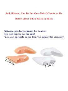 4 miếng đệm ngón chân út bằng silicon, miếng đệm bảo vệ ngón chân út dành cho cả nam và nữ, miếng đệm ngón chân đeo được cho giày để chống trầy xước - Nhiều màu - Xem 3