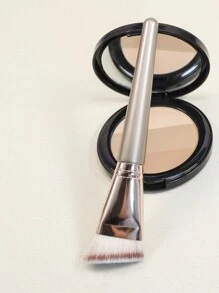 New Flat Head Foundation Brush For Even & Seamless Application, No Powder Absorption Blusher Brush, Highlighter Brush, Slope Type Contour Brush, Cream Type Contour Brush, Facial Contour Brush, Perfect For Achieving Delicate Face Shape - Multicolor - View 10