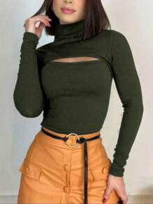 Women Tops - Army Green - View 2
