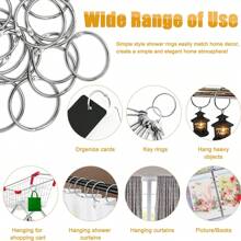 12 PCS Shower Curtain Hooks Rings Thick Metal Waterproof And Rust-Proof Stainless Steel Material Easy Installation Not Easy To Slip Off Shower Curtain Rings Curtain Rings Curtain Buckle Suitable For Bathroom, Bedroom, Living Room, Window Supplies And Accessories Home Bathroom Decor Fall Decor Bathroom Accessories Back To School