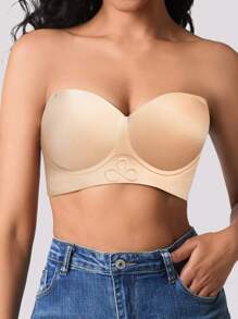 Soutien-gorge sans bretelles et sans dos pour femmes, rehaussant le décolleté et soutenant les petites poitrines, convient pour les robes de mariée