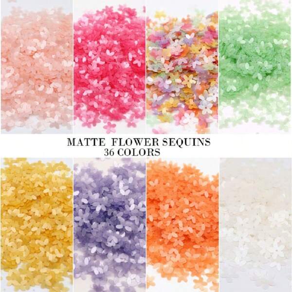 20g Paillettes 10mm Cup Five Finger Flower Sequin 1cm PVC Loose Sequins Pailette DIY Jewelry Making Garments Sewing Accessories