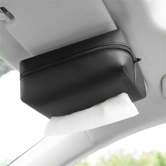 Car Universal Tissue Box Cover, Sun Visor Tissue Holder, Armrest Box Headrest Tissue Bag