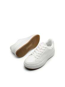 Women Platform Chunky Sneakers Dee Comfortable Casual Fashion Sneaker - trắng - Xem 8