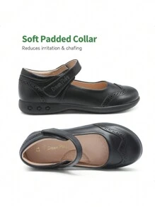 Girls School Uniform Shoes Mary Jane Dress Flats Back To School Shoes (Little Kid/Big Kid) - màu đen - Xem 5