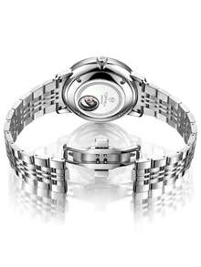 TOPHILL超亮腕錶男款特殊設計自動機械運動男士手錶藍寶石水晶 - 白色 - 查看 6