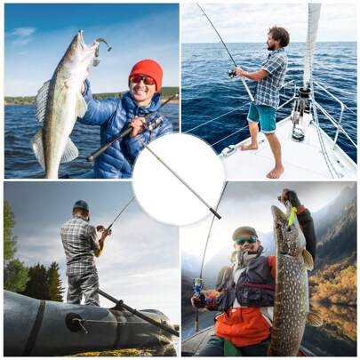  CYFIE Retractable Fishing Gaffs, Stainless Steel Fishing Gig Gaff With 8mm Screw, Telescopic Gig Pole Capable For Fishing Hook Harpoon