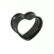 2pcs Stainless Steel Heart Ear Plugs Gauges Expanders Body Piercing Jewelry Earring Tunnels Stretchers Valentines,Mom,Mother,Mother's Day,Gift