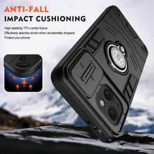 1pc Window-Support Ring Holder Anti-Slip Phone Case,International Version, Not The Domestic Version - Black - View 4