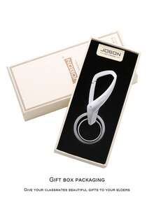 1入商務高端鋅合金鑰匙扣（含禮盒），適合用於節日、生日、送長者/同學/情人的禮物 - 彩色 - 查看 3