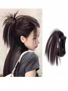 1pc Claw Clip Ponytail Piece With Curly Hair, (The Claw Clip Part Is Plastic With Minor Scratches And Wear Which Is Normal Phenomenon) Hair Clips Hair Jaw Clip Hair Clamps Hair Clutch Hair Claw Clip Fall Winter Hair Accessories For Women For Vacation Outfits Woman